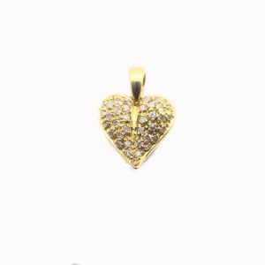 pendentif cœur diamants