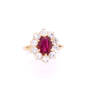 bague marguerite rubis