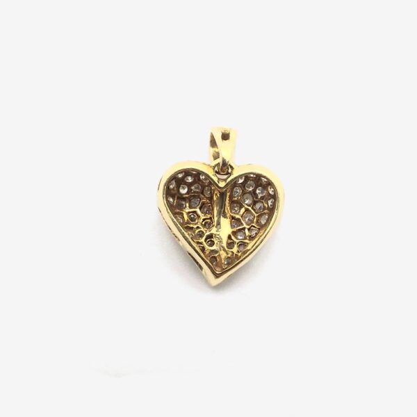 pendentif cœur diamants