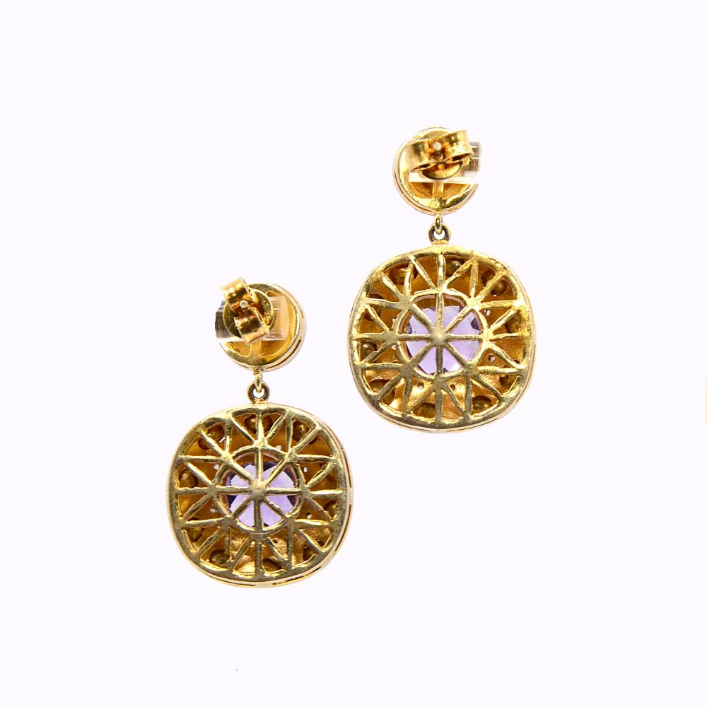 Boucles d'oreilles indiennes améthyste