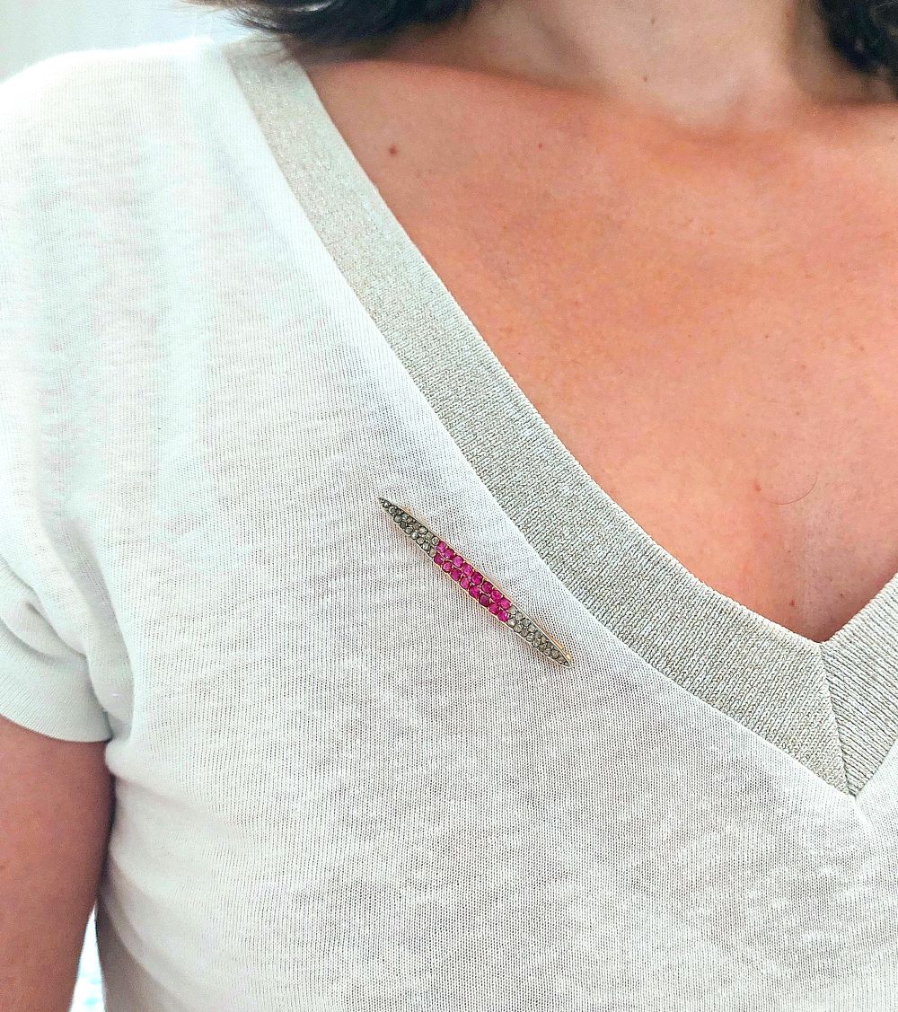 Broche barrette ancienne