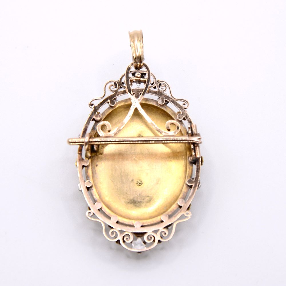 Pendentif médaillon Napoléon III