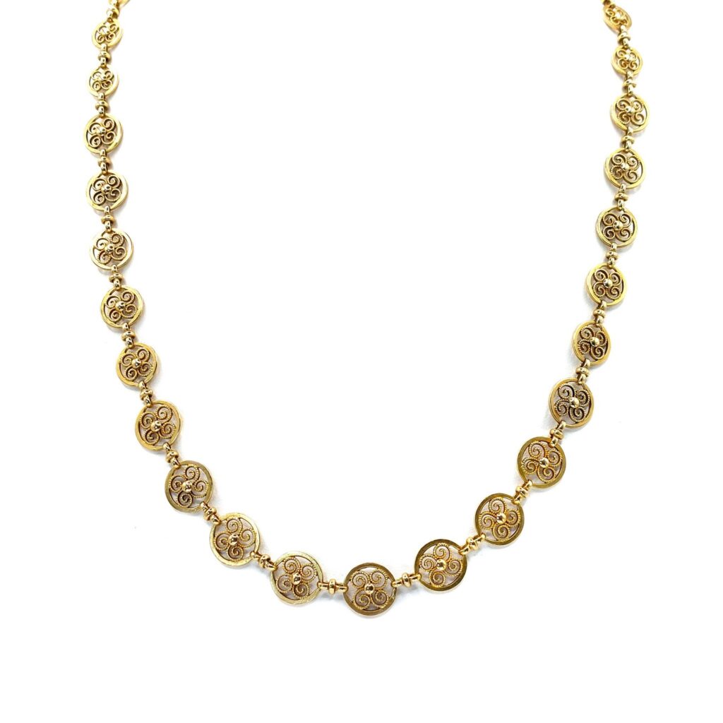 ancien collier à la grecque - or 18k