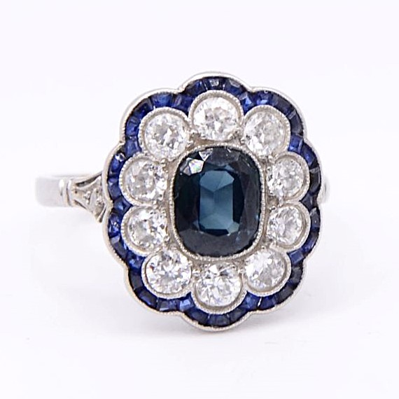 Exemple de serti millegrain. bague Cérulea ACDLR