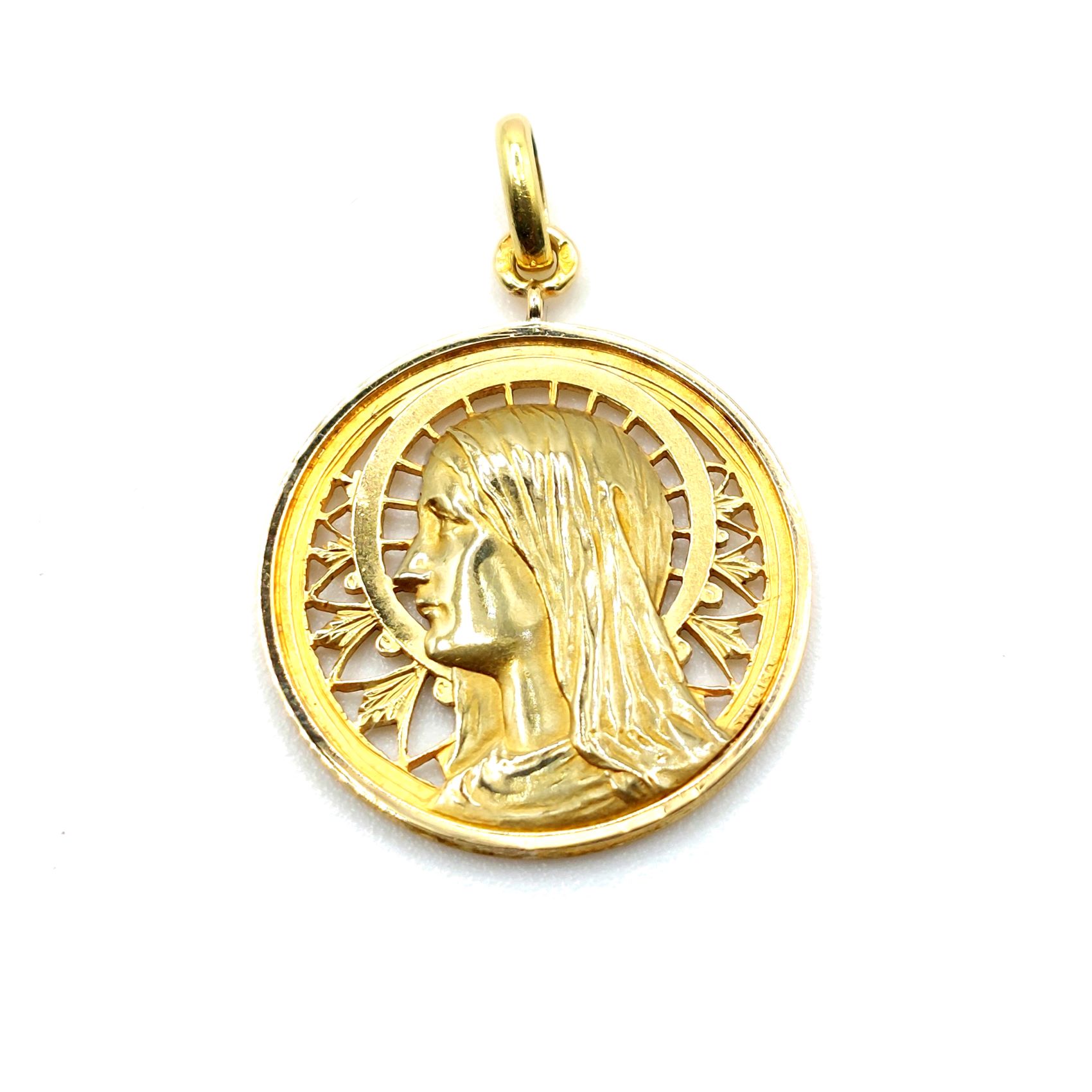 Médaille Vierge Marie des années 1940 - Sellier - or 18k