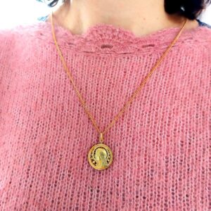 Médaille Vierge Marie des années 1940 - Sellier - or 18k