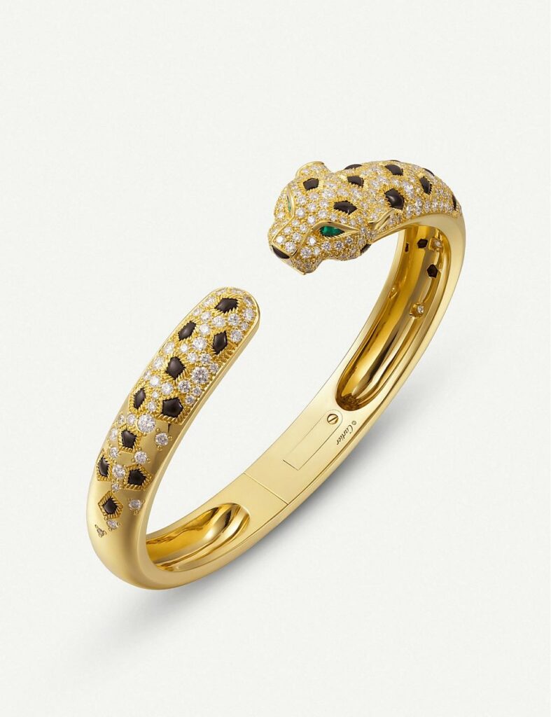 Cartier, bracelet Panthère or jaune, diamants.