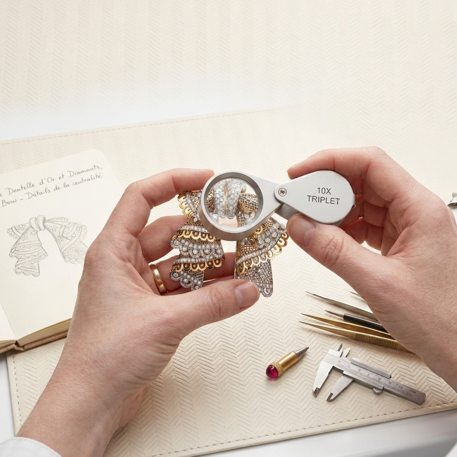 Van Cleef & Arpels, clip noeud, vers 1949, or et diamants ©collection VCA