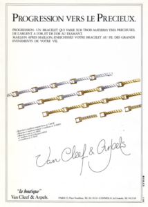 Van Cleef and Arpels, bracelet Progression, publicité 1983