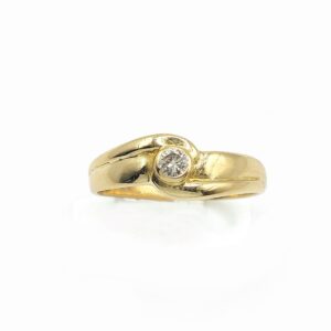 Bague tourbillon diamant - or jaune 18k